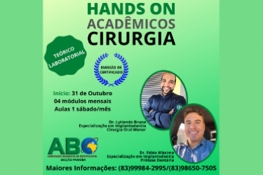 HANDS ON PARA ACADÊMICOS - CIRURGIA
